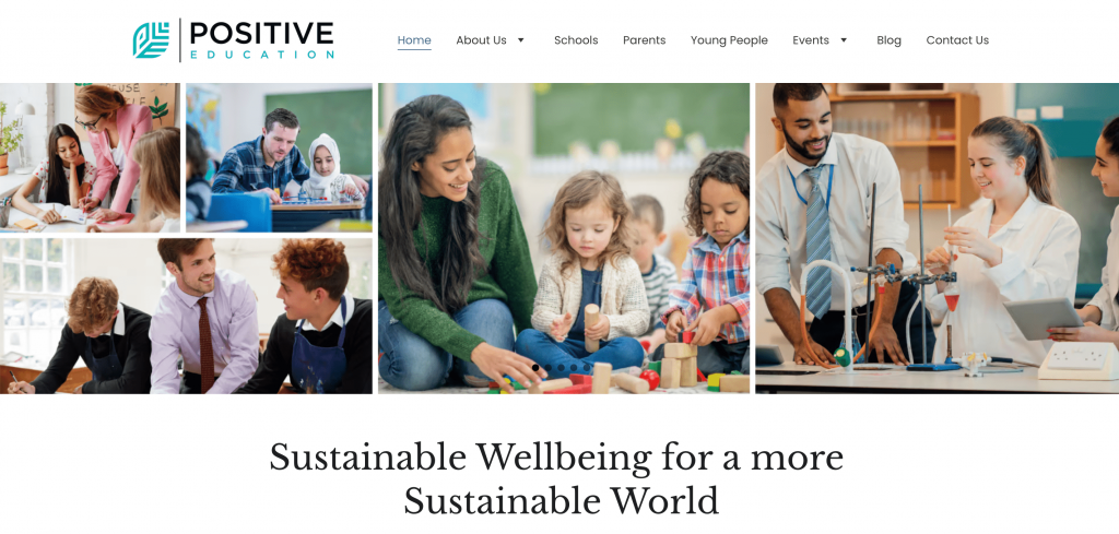 Positive Education landing page