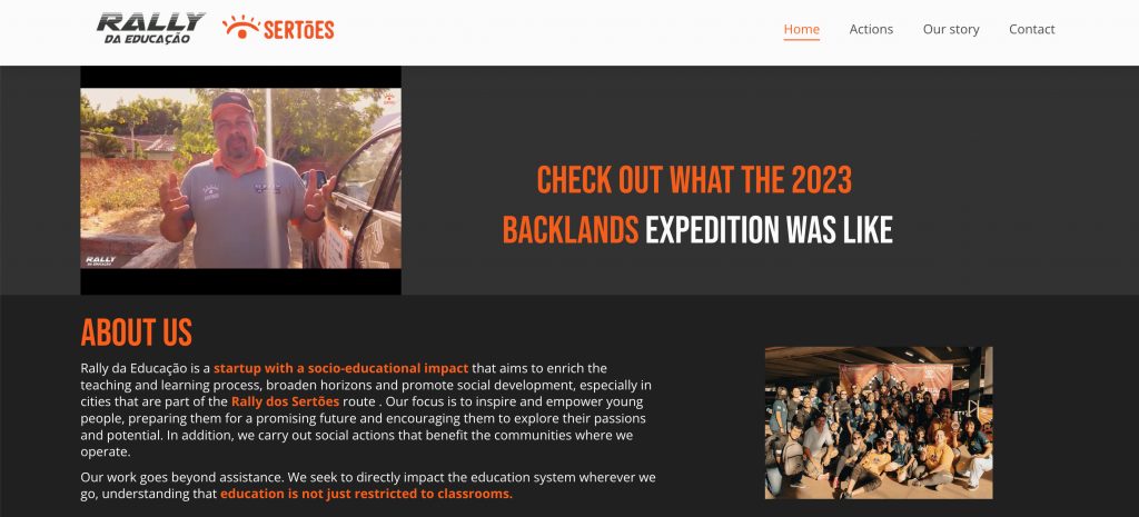 Rally da Educação homepage