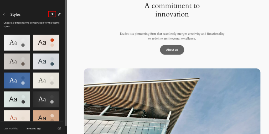 The Style Book feature in WordPress