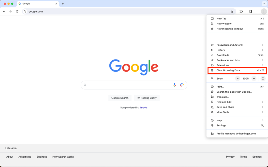 Browsergegevens wissen