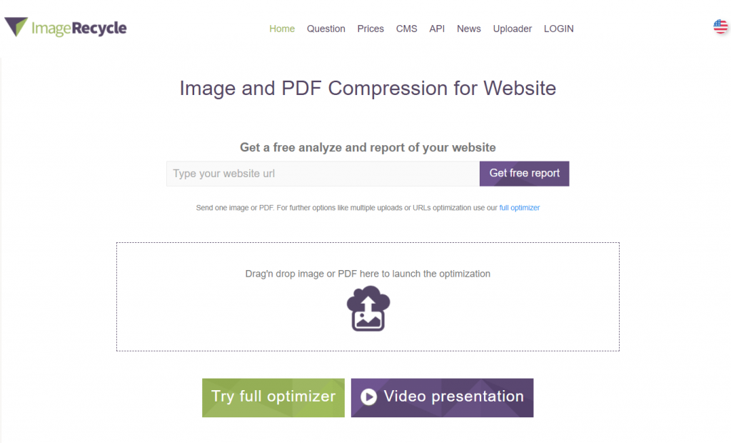 ImageRecycle's homepage