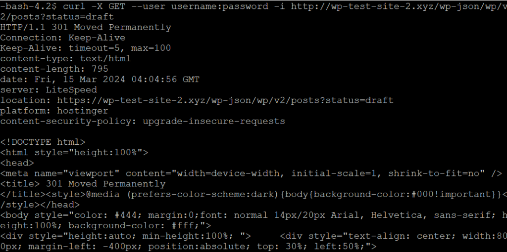 WordPress REST API get request fetches private data