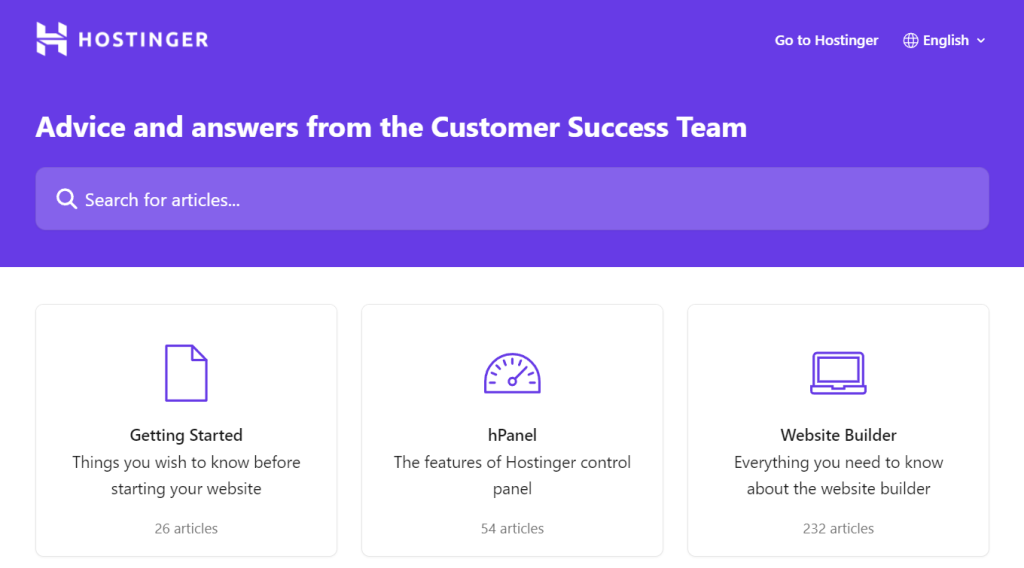 Hostinger's Knowledge Base