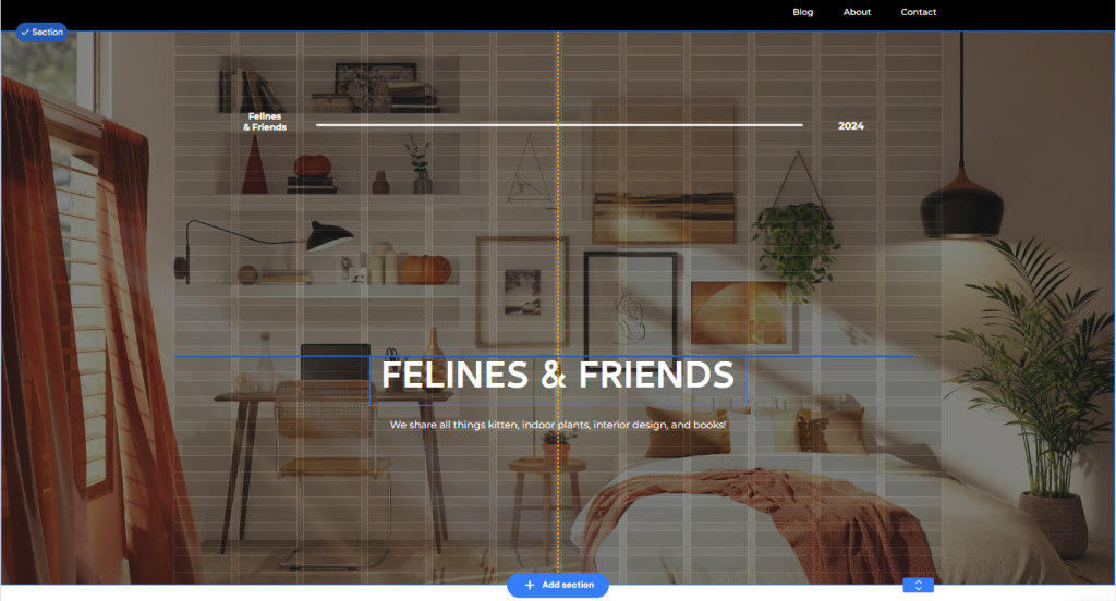 Hostinger Website Builder's drag-and-drop interface