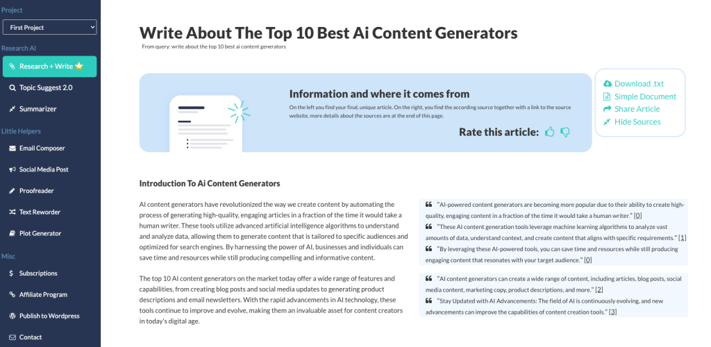 AI-Writer article example