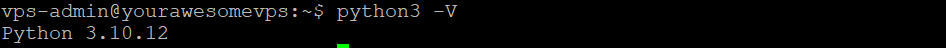 command-line interface returns installed Python version