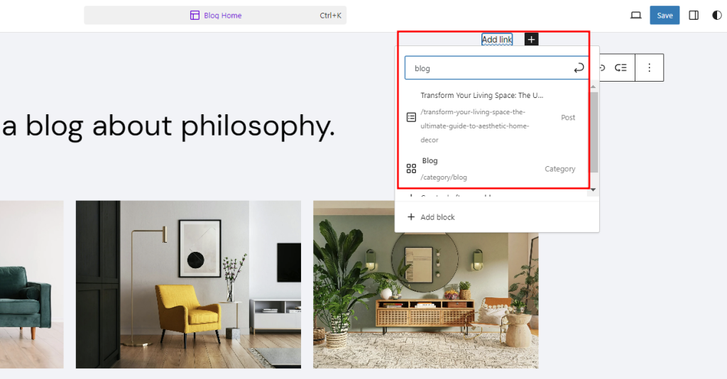 The feature to add pages to a navigation menu in the block editor
