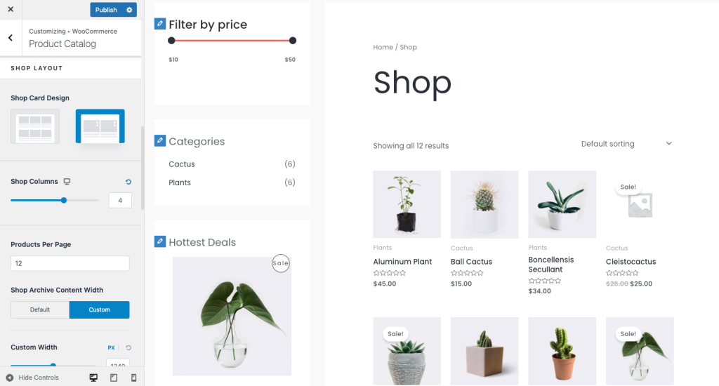 Modifying Astra's product catalog using WordPress Customizer