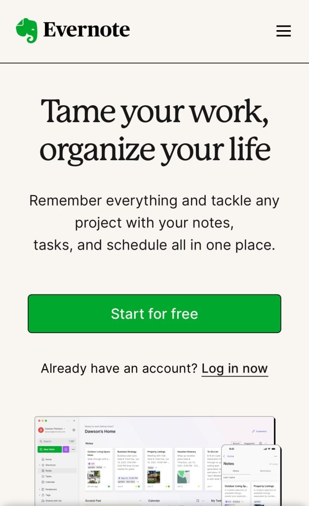 Examples of good button size and placing on mobile-optimized websites.