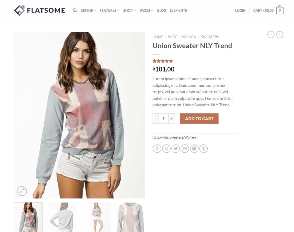Flatsome's product page example