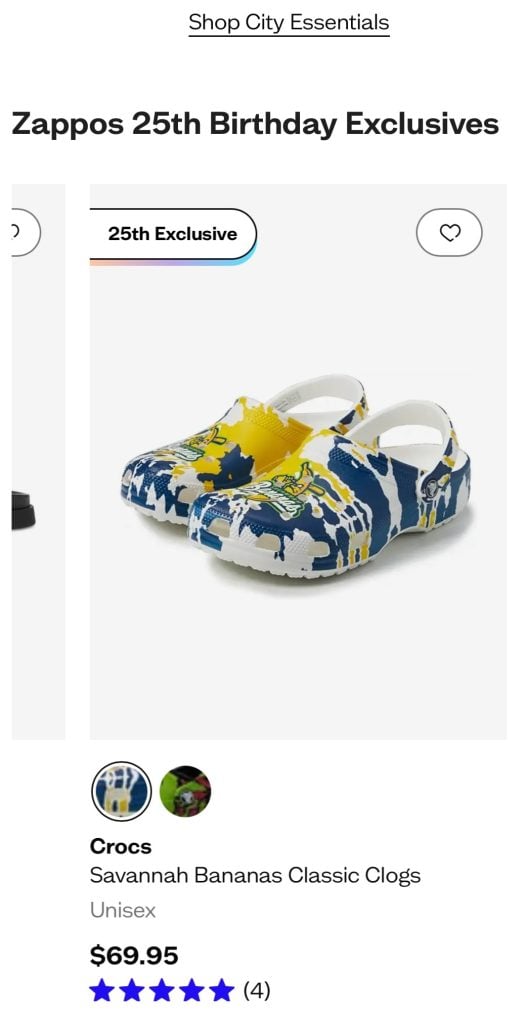 Example of good image scale on a mobile website