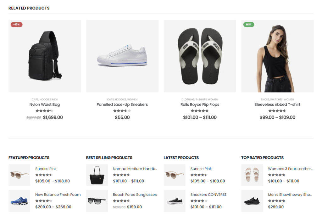 Porto's product display example