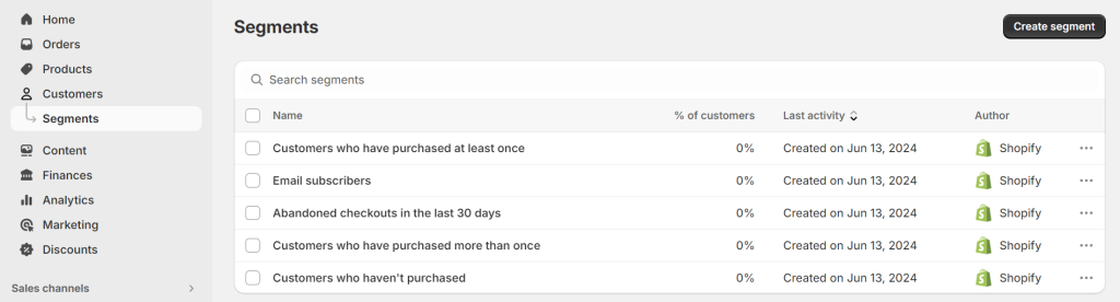 Customer segmentation on Shopify