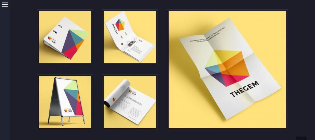 An example of The Gem portfolio layout