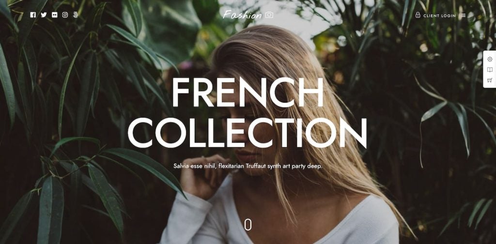 framed photography demo website