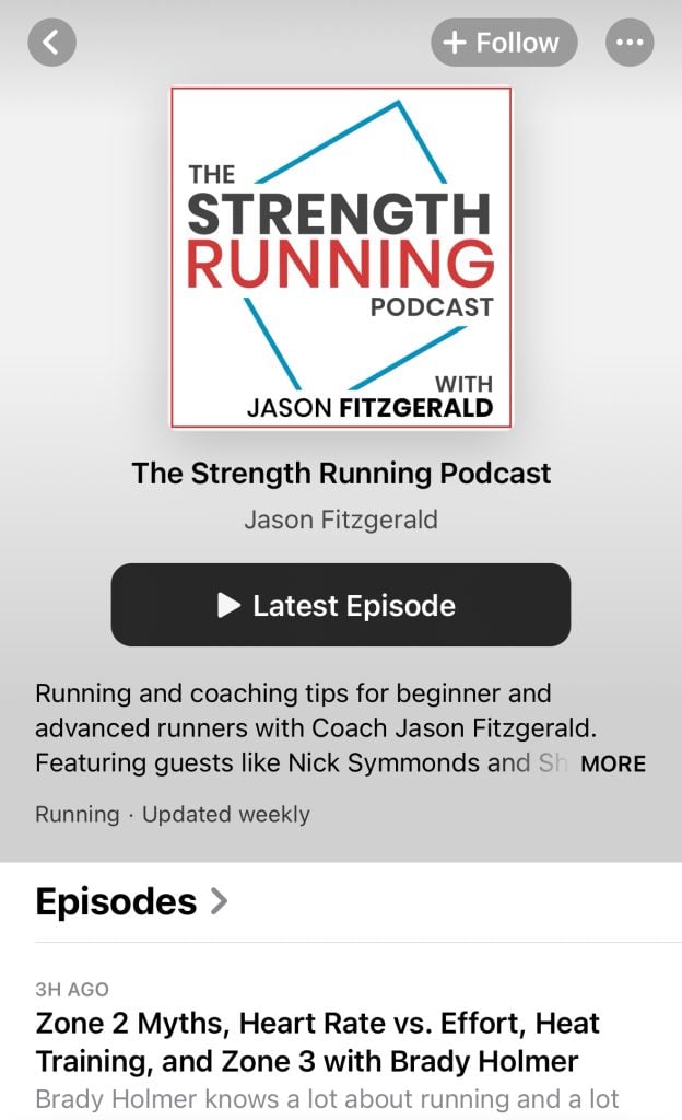 Página inicial do podcast Strength Running no Apple Podcasts