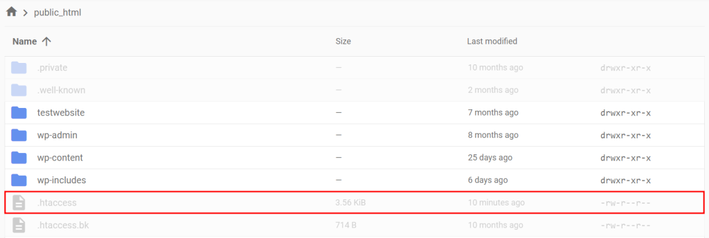 Locating the .htaccess file with Hostinger's File Manager