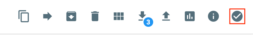 Multi-select checkmark icon in hPanel File Manager