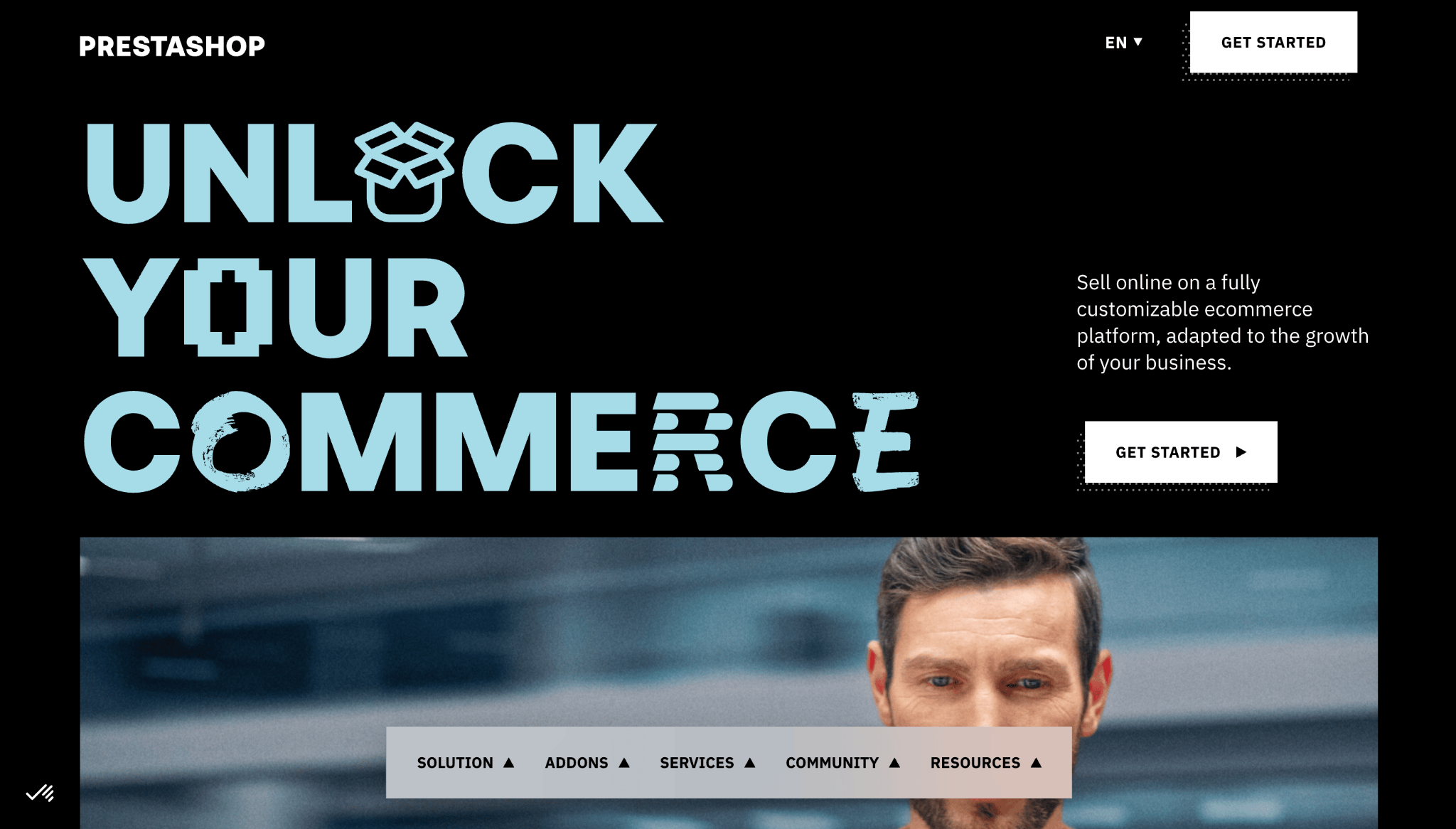 Homepage of PrestaShop