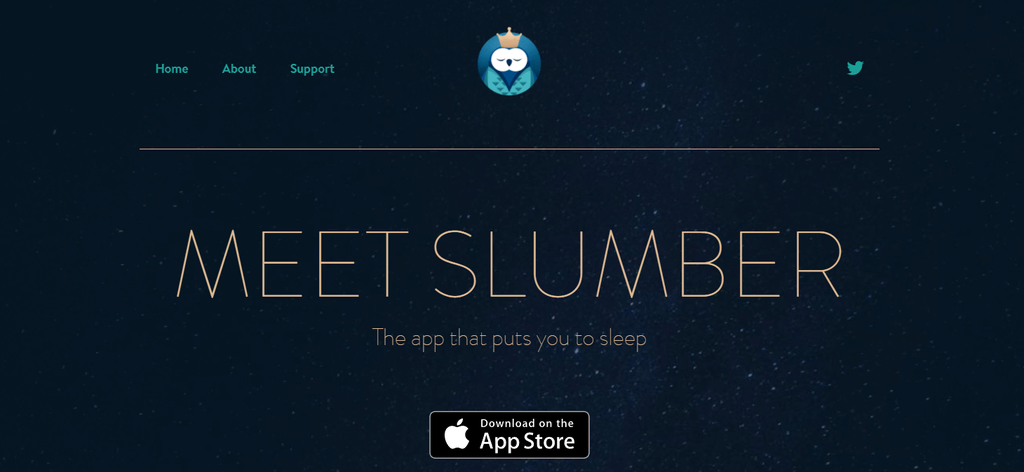 Slumber homepage
