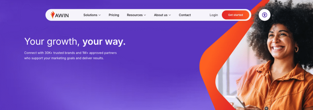Awin homepage