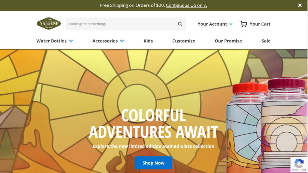 Homepage von Nalgene