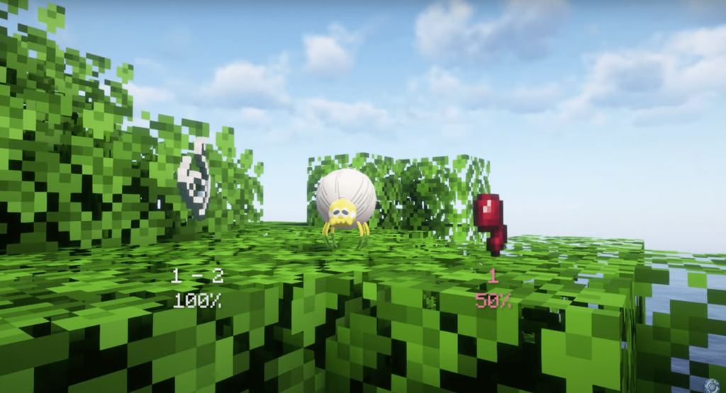 Screenshot showing new Pokémon specie, Tarountula in Pixelmon version 9.1.12 update