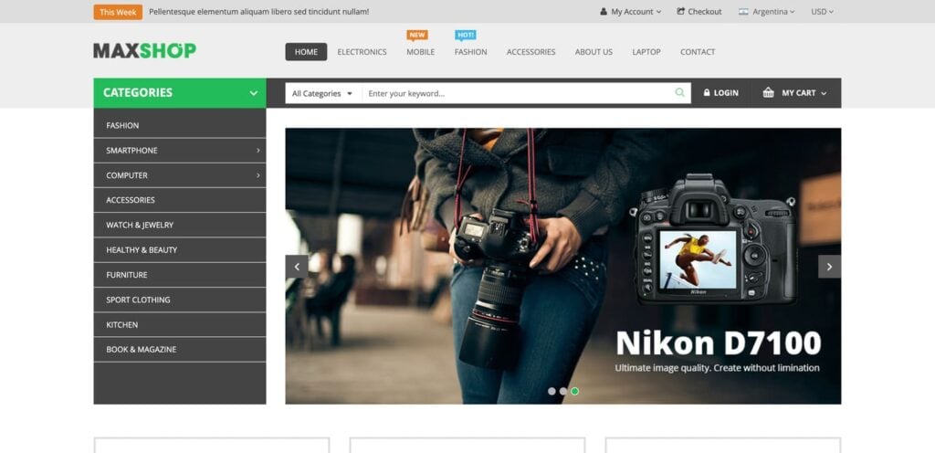 maxshop magento ecommerce theme