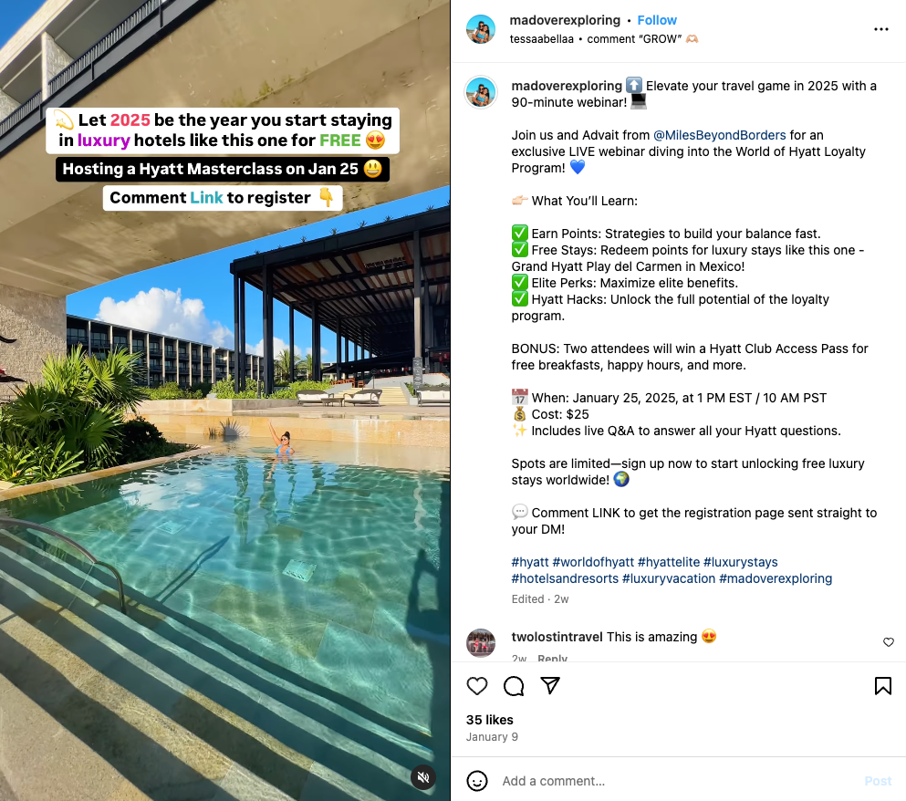 Mad Over Exploring Instagram post with an affiliate link
