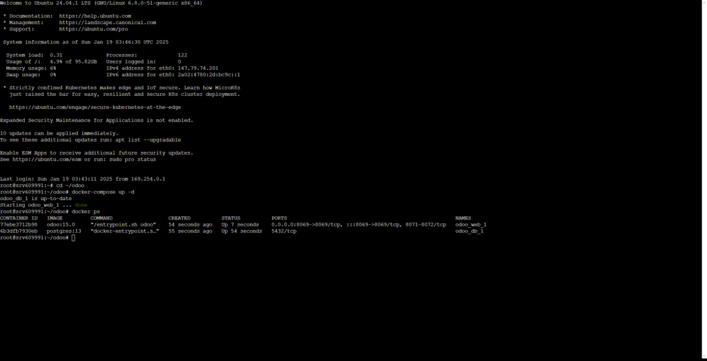 To check if the containers are running, use the "docker ps" command.