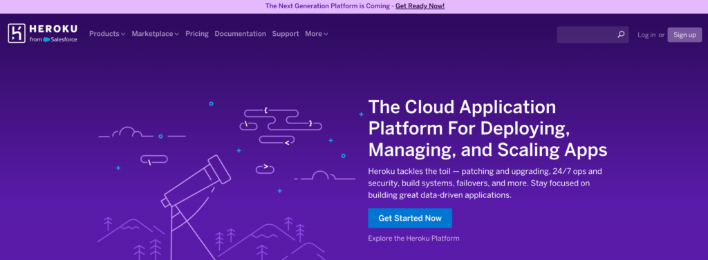 Heroku landing page