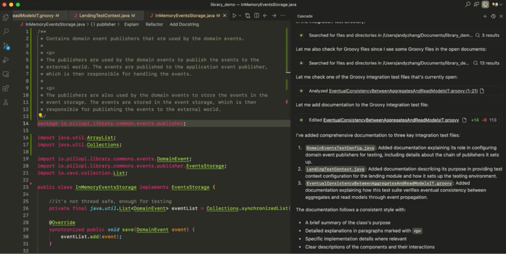 Windsurf Editor user interface