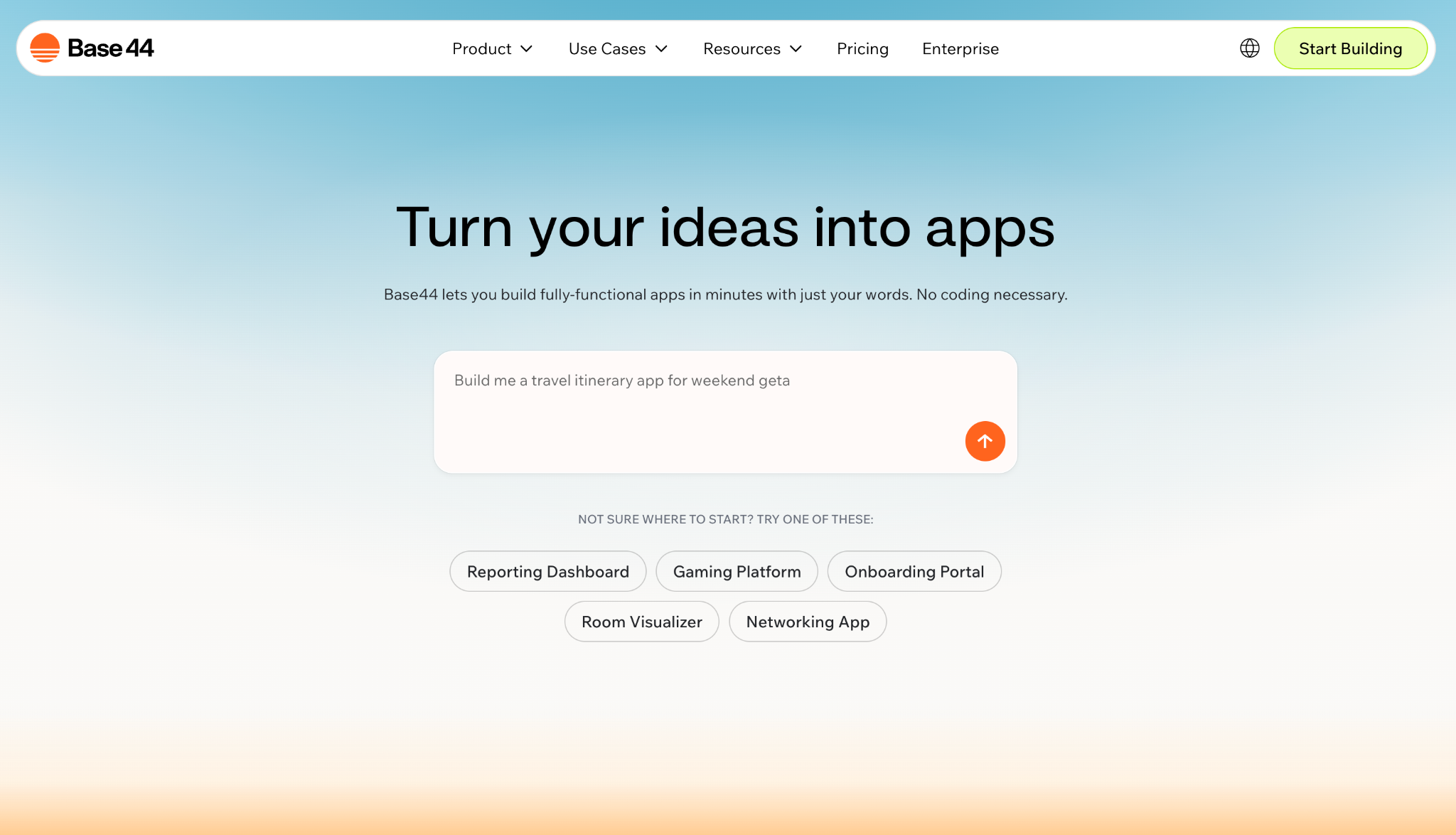 Base44 landing page
