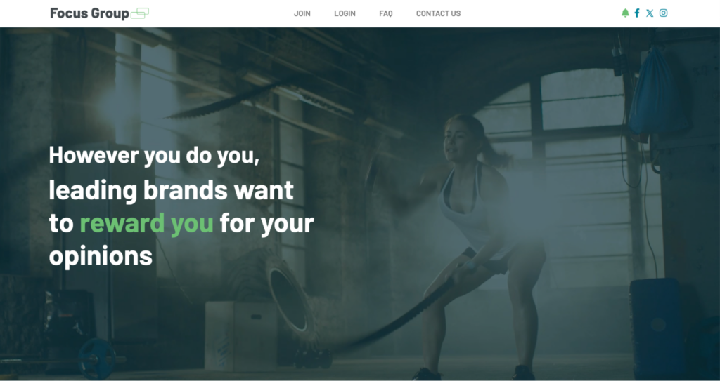 FocusGroup.com landing page