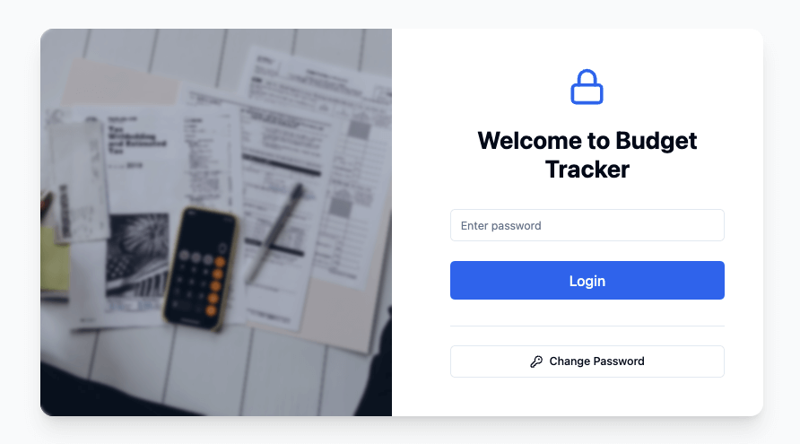 the login page to enter the app
