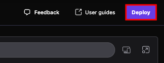 hostinger horizons deploy button highlighted