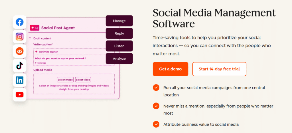 Image displaying landing page for HubSpot Marketing Hub