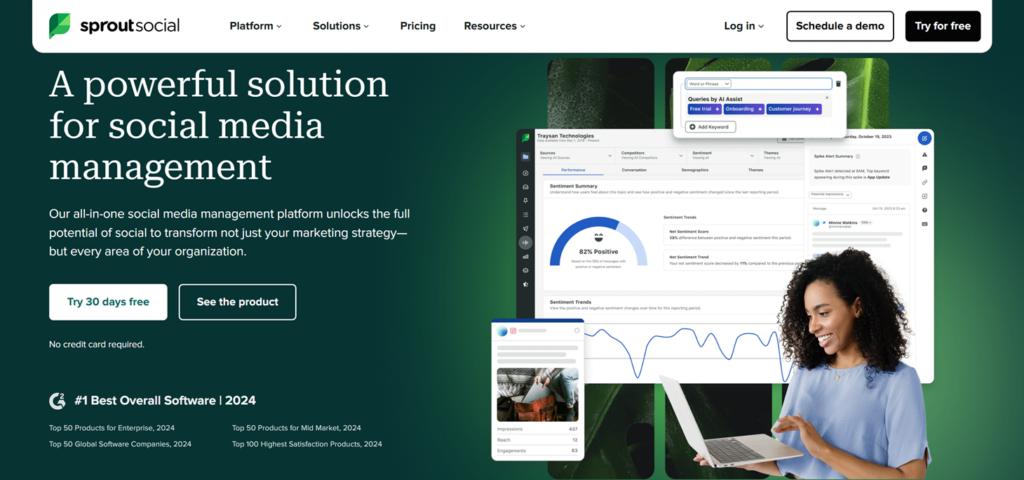 SproutSocial landing page