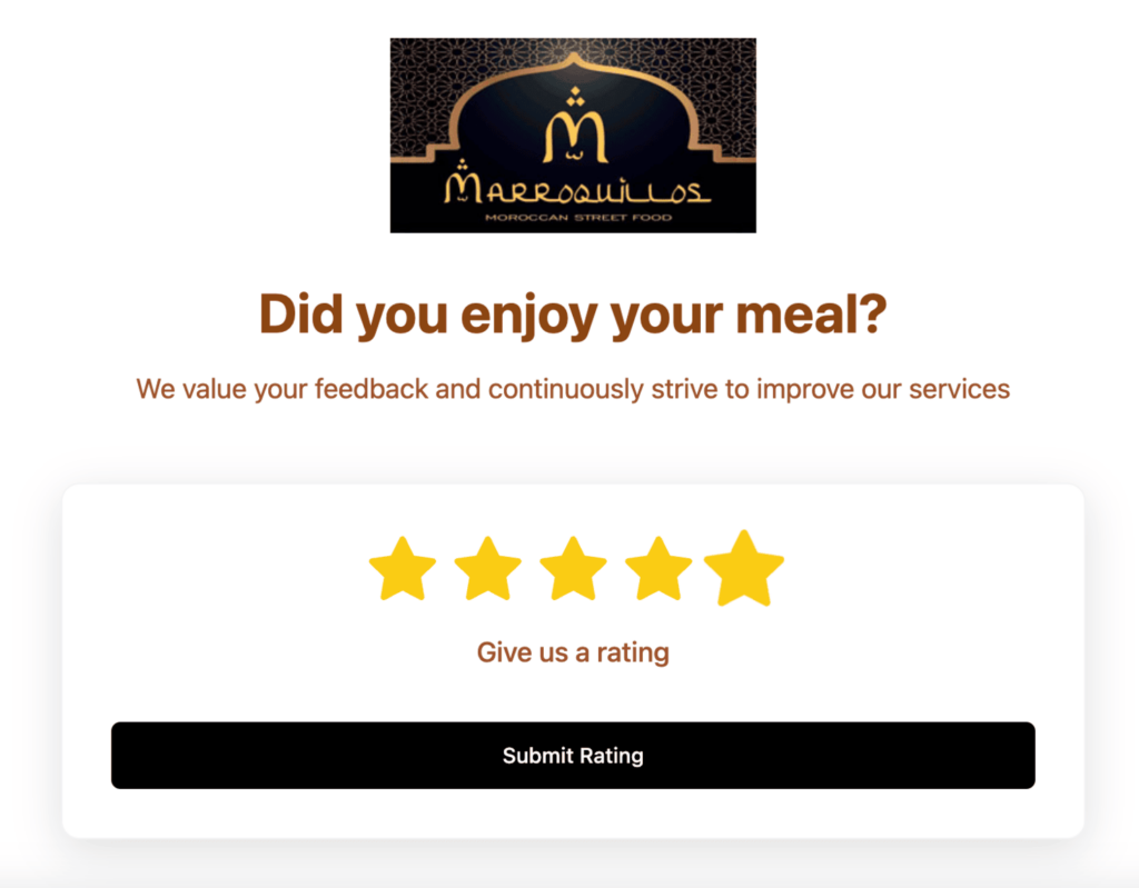 Completed web app interface