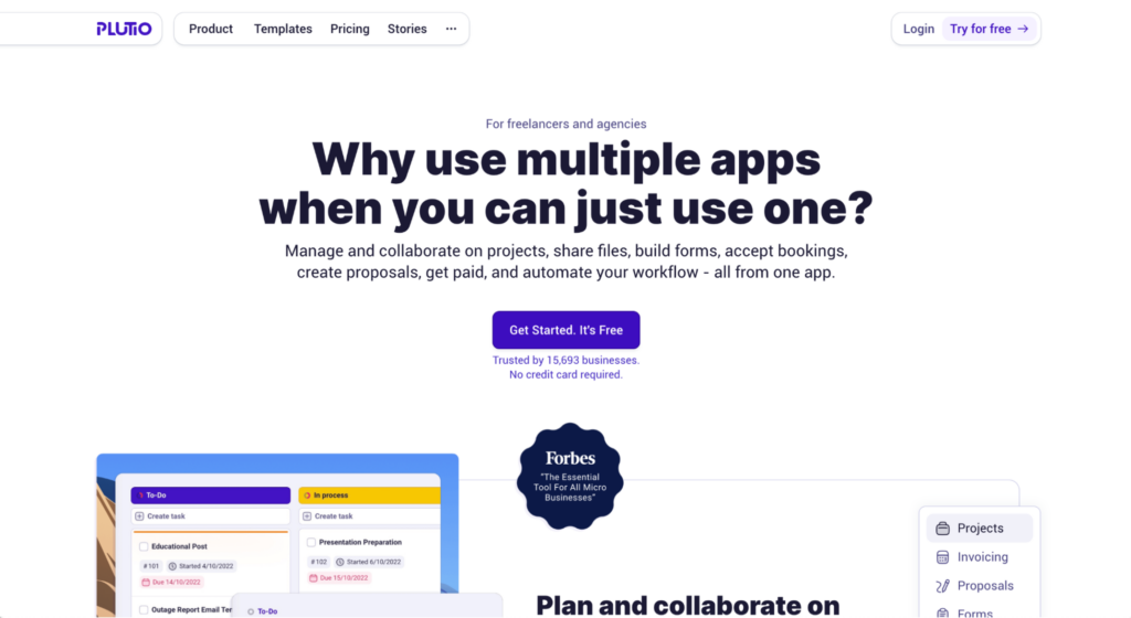 Plutio homepage