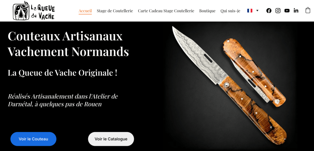 Homepage of La Queue de Vache