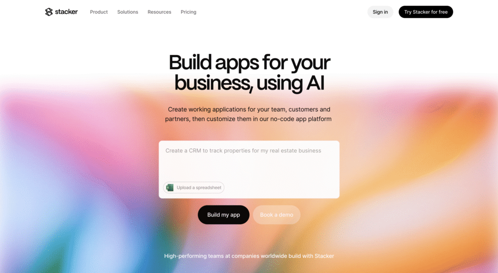 Stacker's home page