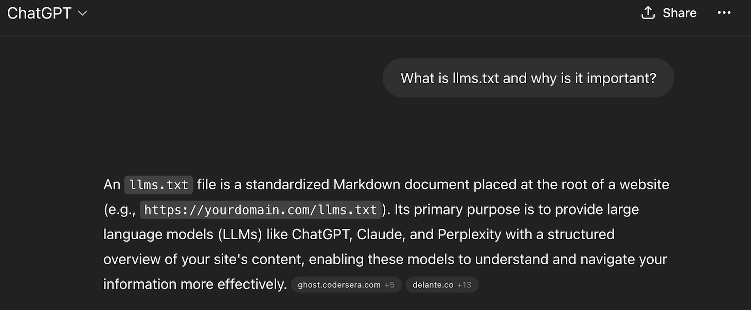 ChatGPT searching for information from websites