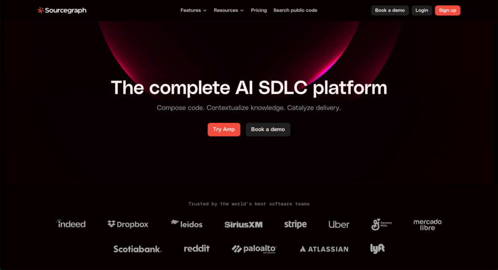 Sourcegraph homepage
