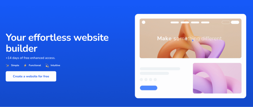 Weblium landing page