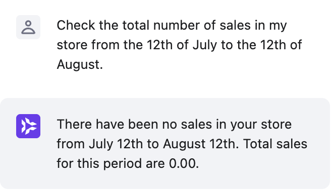 Kodee checks the number of sales on a WooCommerce online store