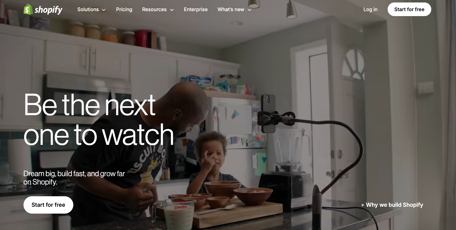 Shopify landing page