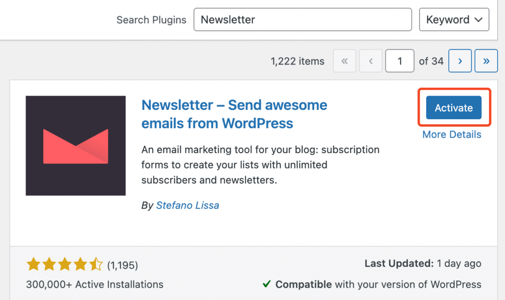 activate plugin in WP
