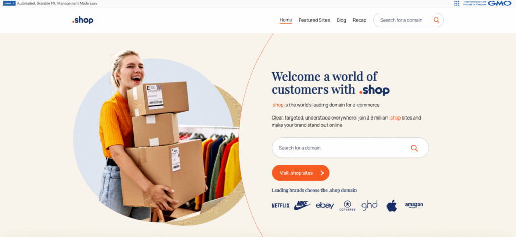 Página oficial de get.shop