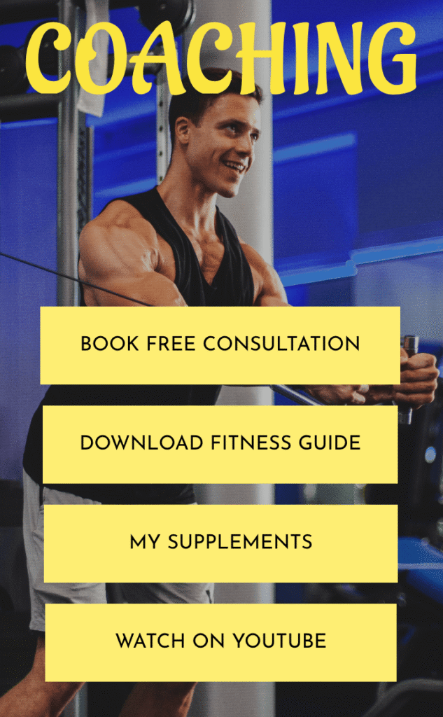 Example link-in-bio page for fitness coach